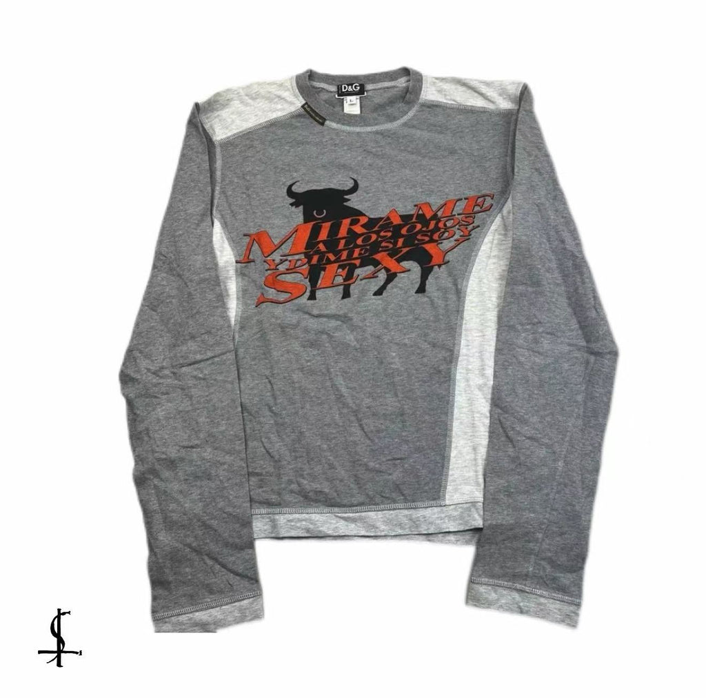 Dolce&Gabbana D&G 04AW Sexy Bull Long Sleeve Tee