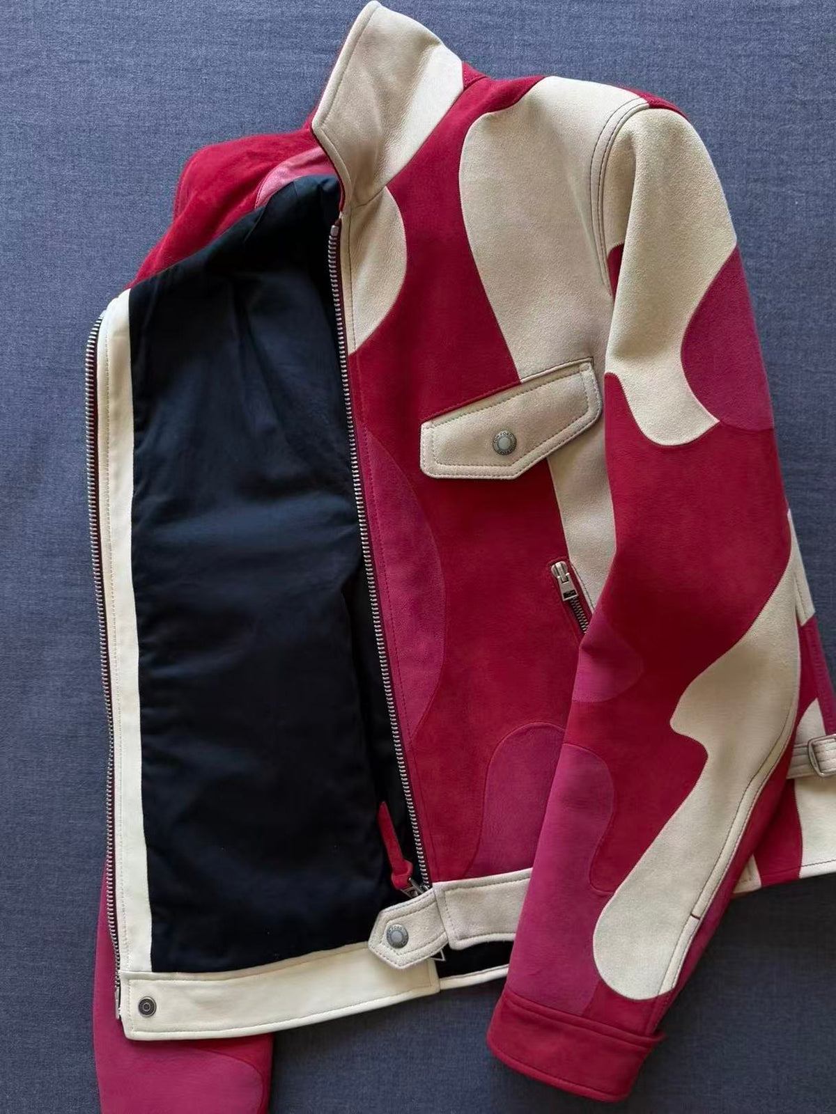 Tom Ford 16SS Patchwork Suede Jacket