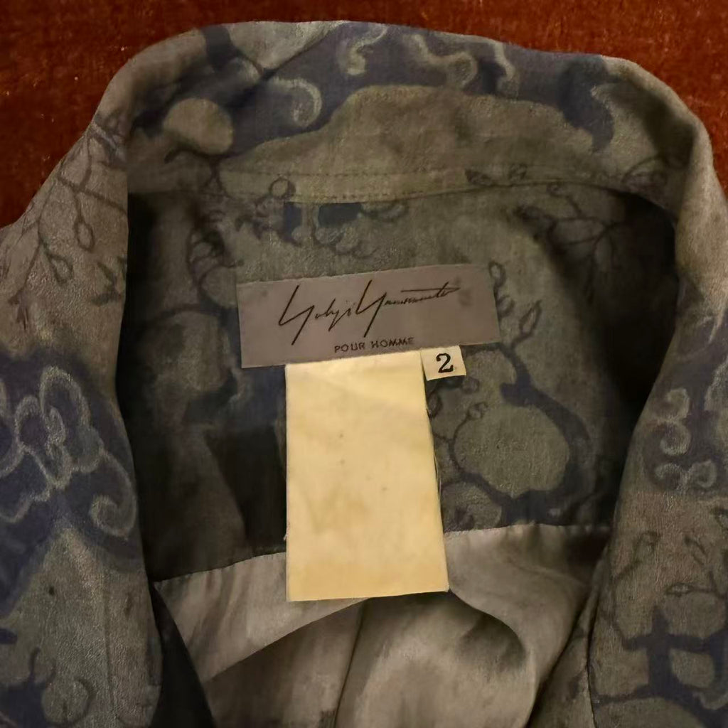 Yohji  Yamamoto Pour Homme Printed Silk Shirt