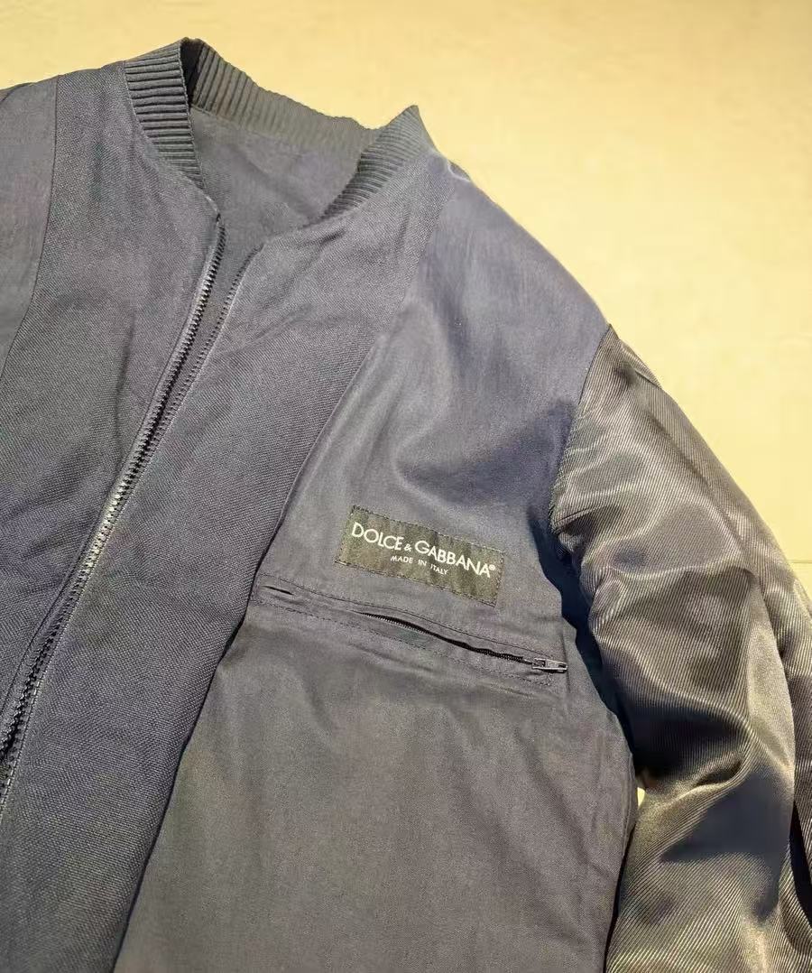 Dolce & Gabbana Reversible Leather Panel Bomber Jacket
