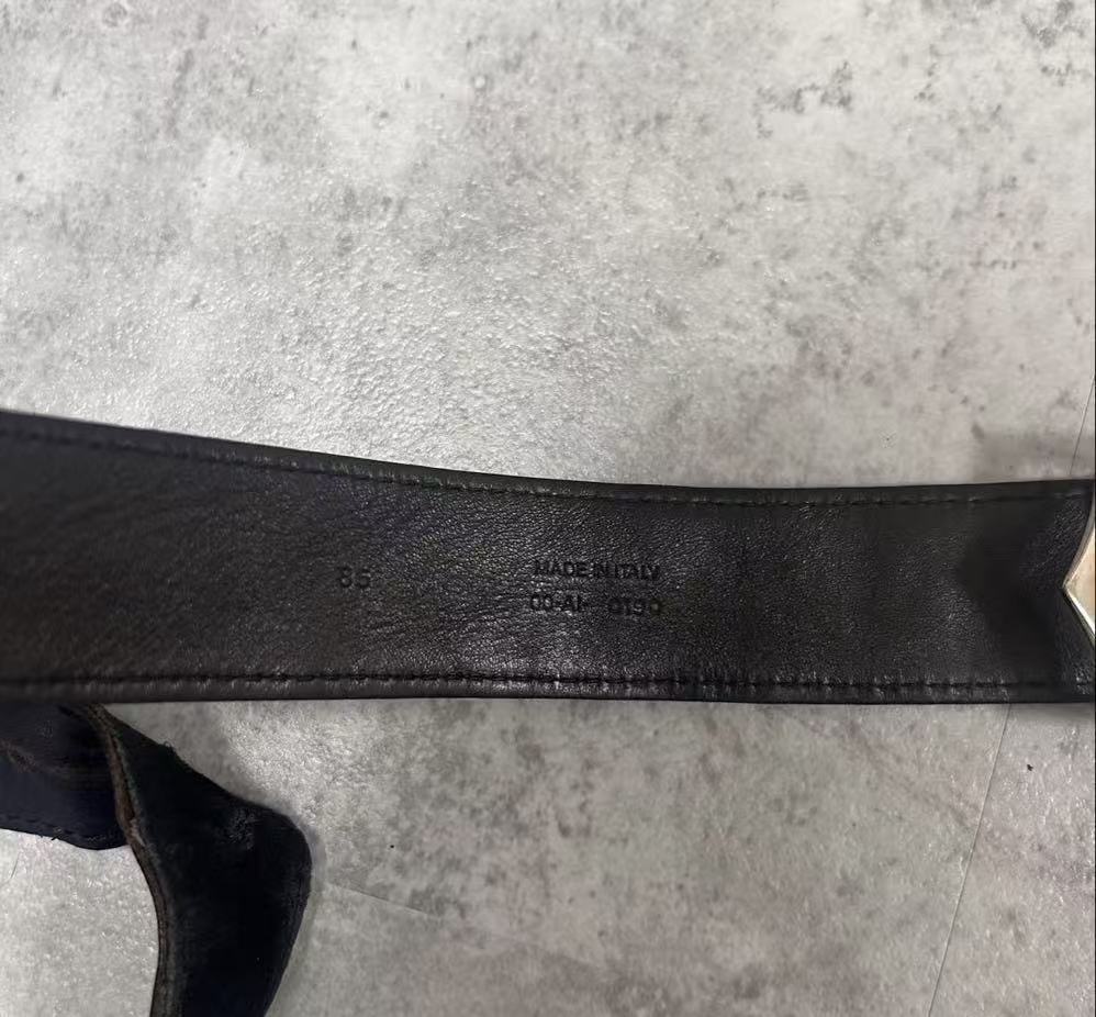 Dior Homme 05SS Black Leather D-Point Belt