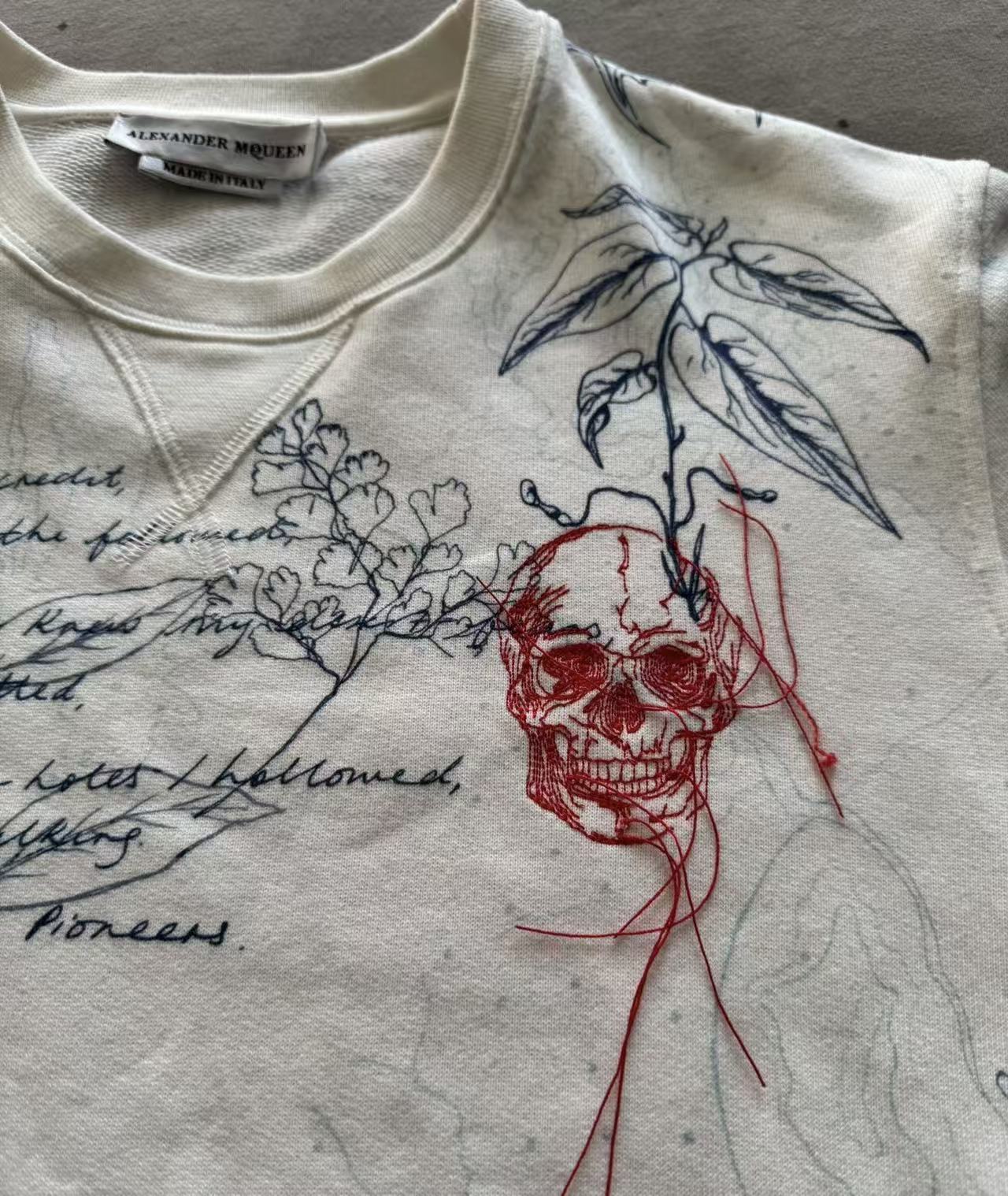 Alexander Mcqueen 17AW Explorer Print and Skull Sweatshirt