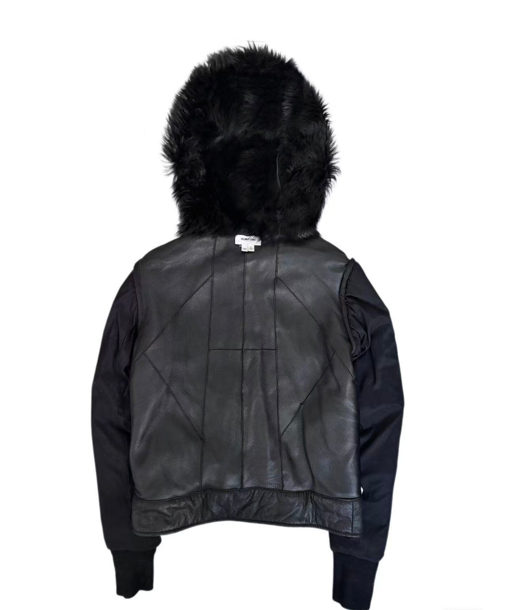 Helmut Lang 11AW Paneled Fur Leather Jacket