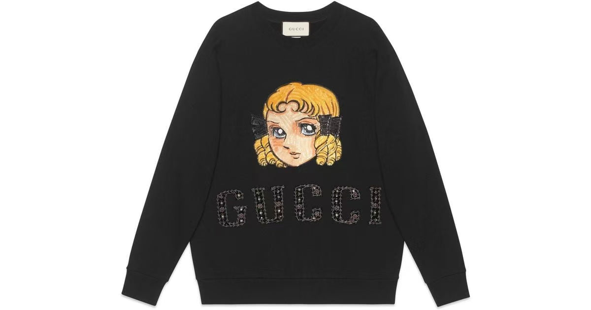 GUCCI  CHIKAE IDE 18FW MANGA EMBROIDERED SWEATSHIRT