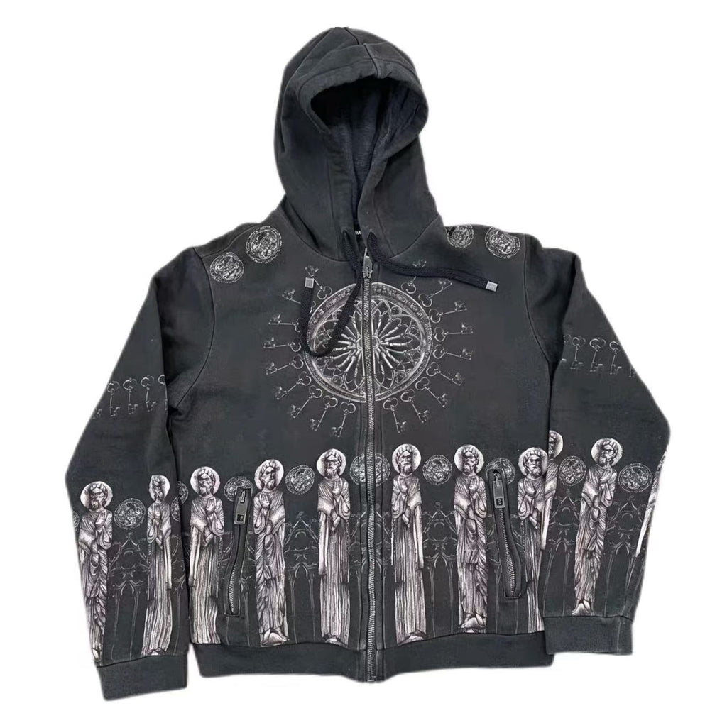 Dolce & Gabbana FW07 Saints Cathedral Rose Window Zip Up Hoodie