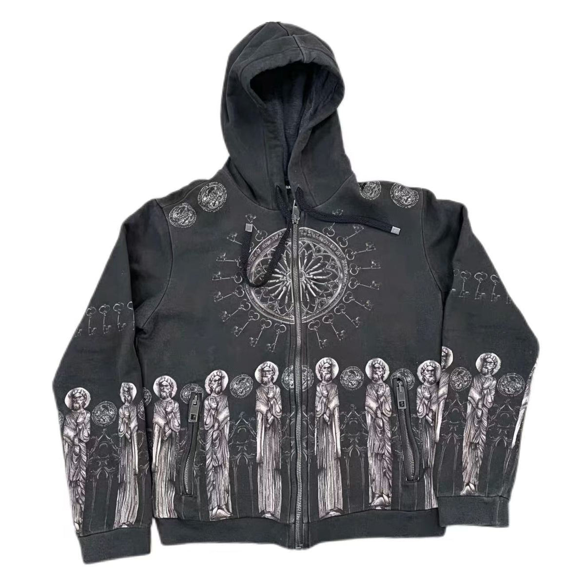 Dolce & Gabbana FW07 Saints Cathedral Rose Window Zip Up Hoodie