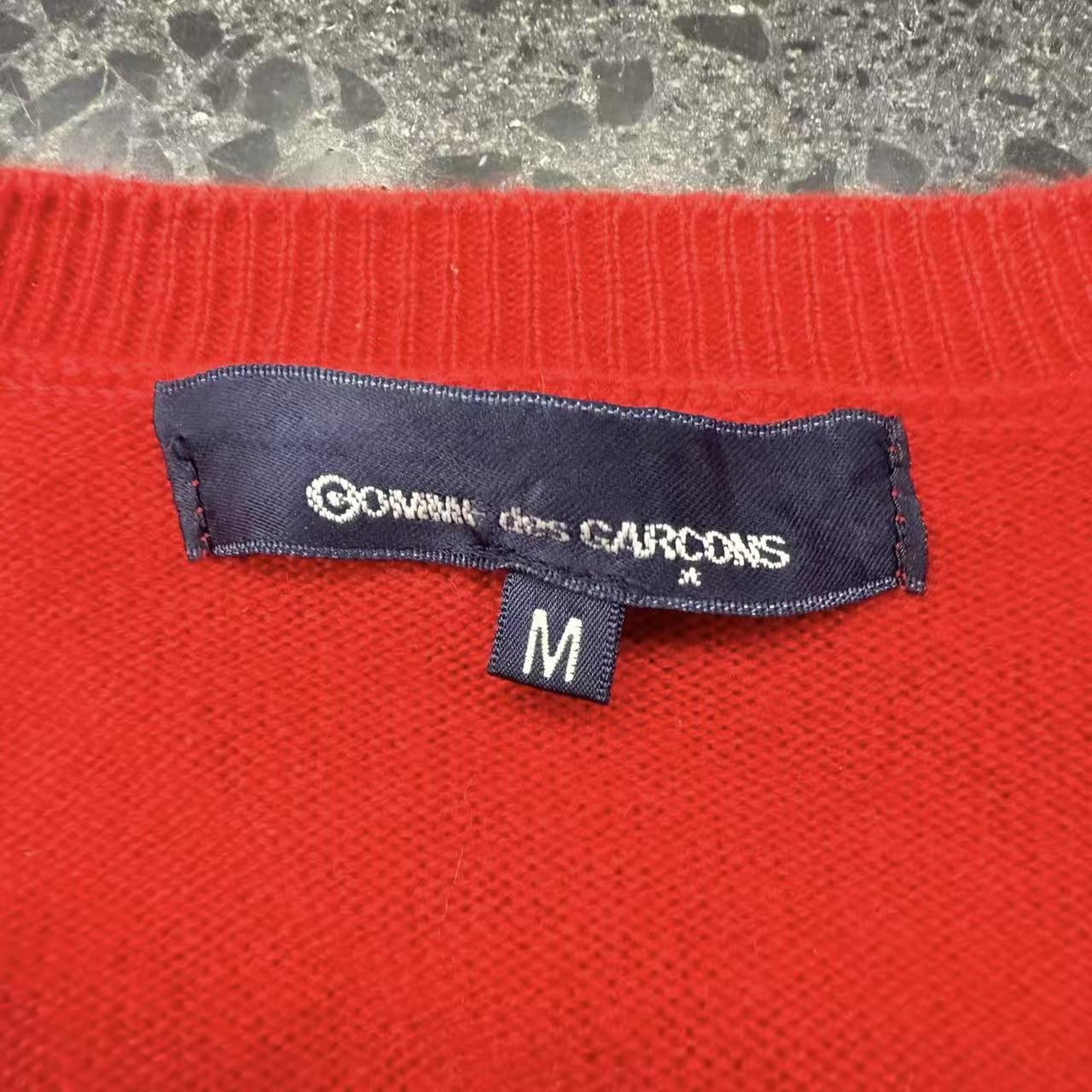 Chrome Hearts Comme Des Garcons Red Knit Cardigan
