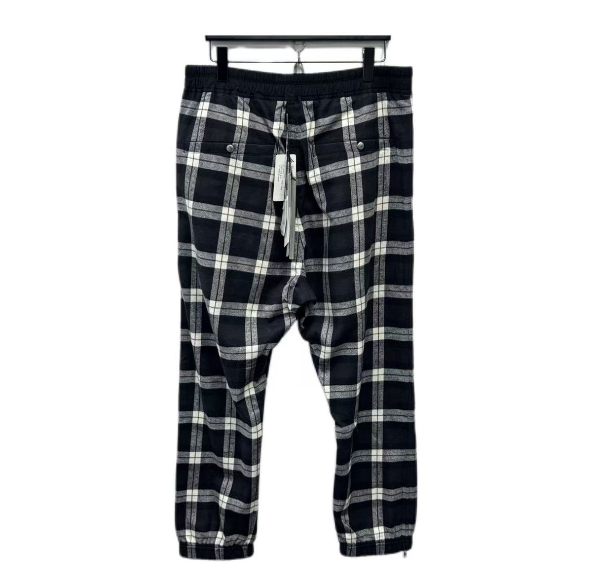Rick Owens 19SS Babel Plaid Brushed Cotton Sweatpants