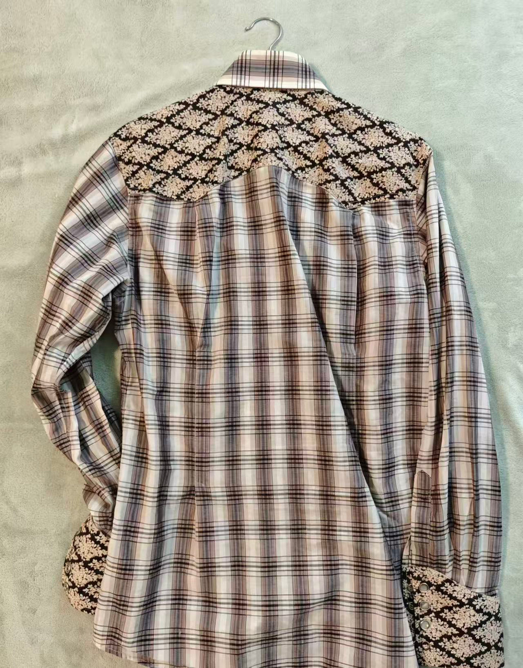 Gucci floral and checkered western shirt