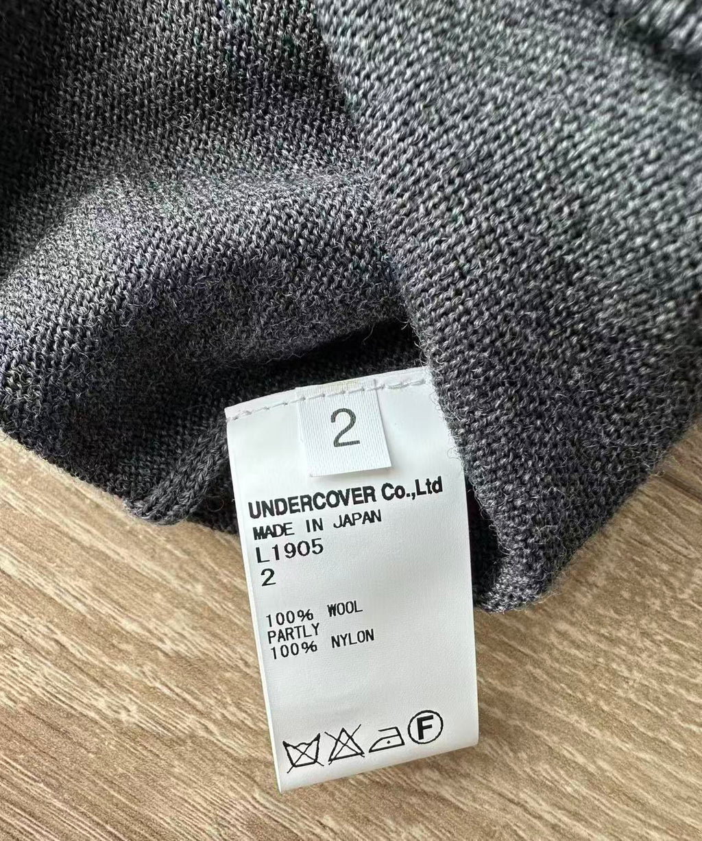 Undercover 13AW Heart Embroidered Lace Knit Cardigan
