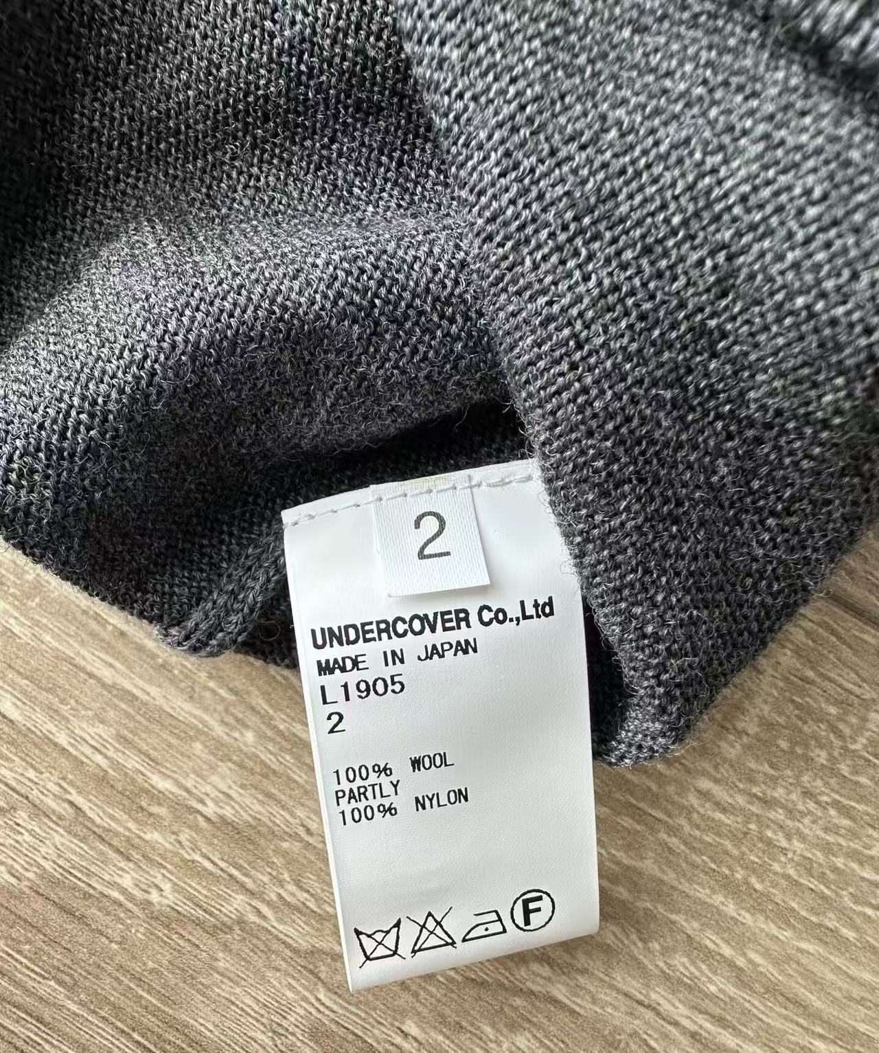 Undercover 13AW Heart Embroidered Lace Knit Cardigan