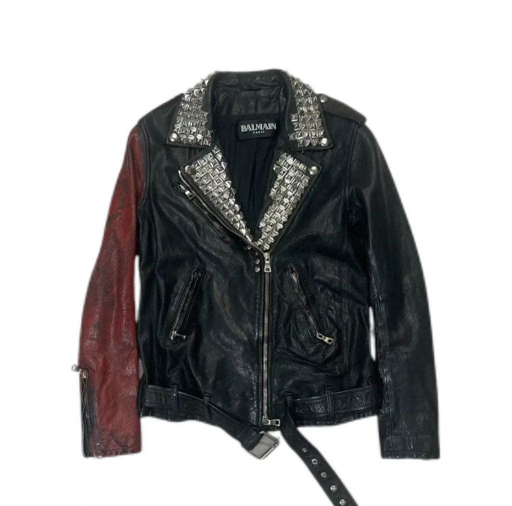 Balmain SS11 Studded Leather Biker Jacket