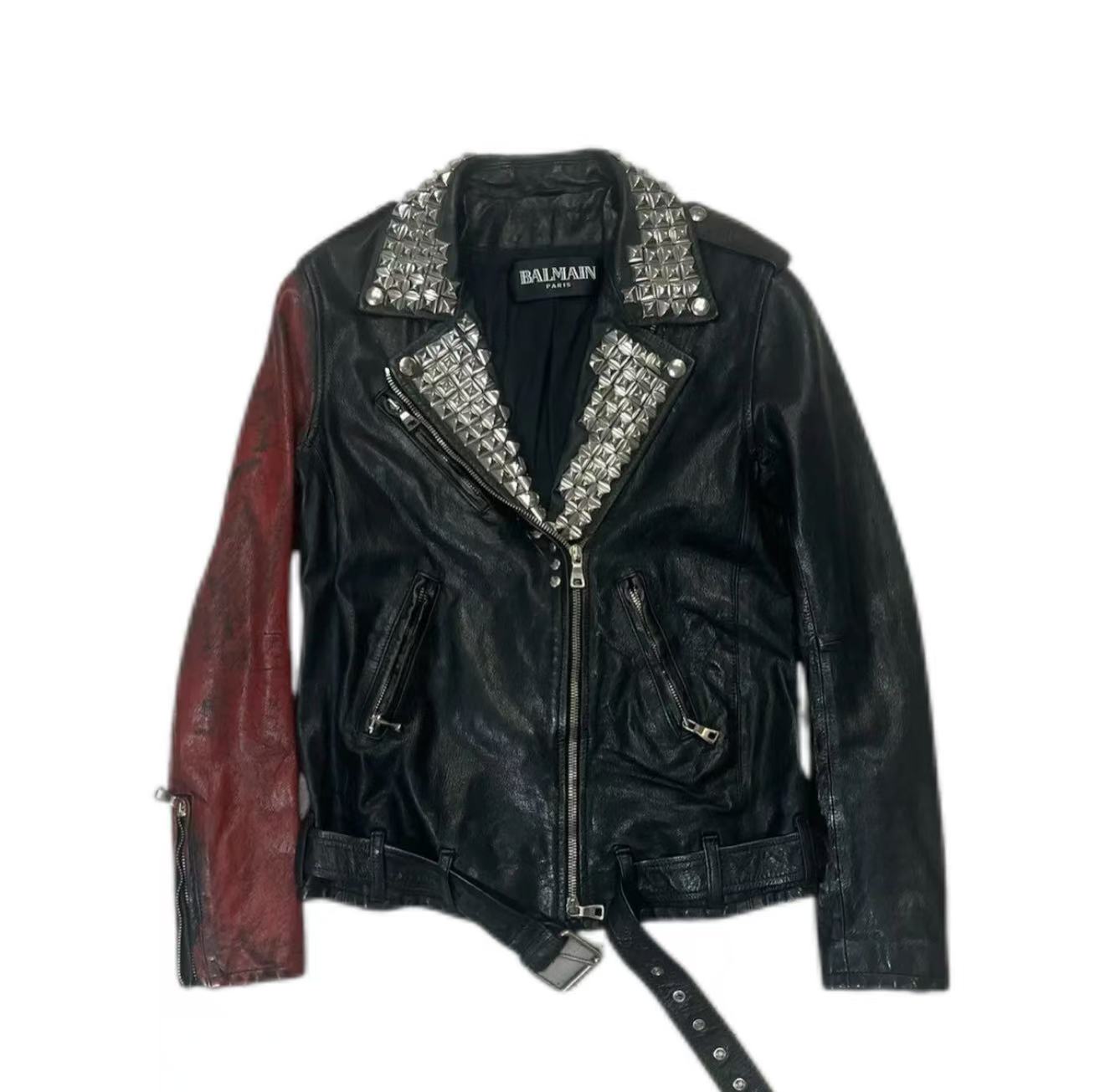Balmain SS11 Studded Leather Biker Jacket