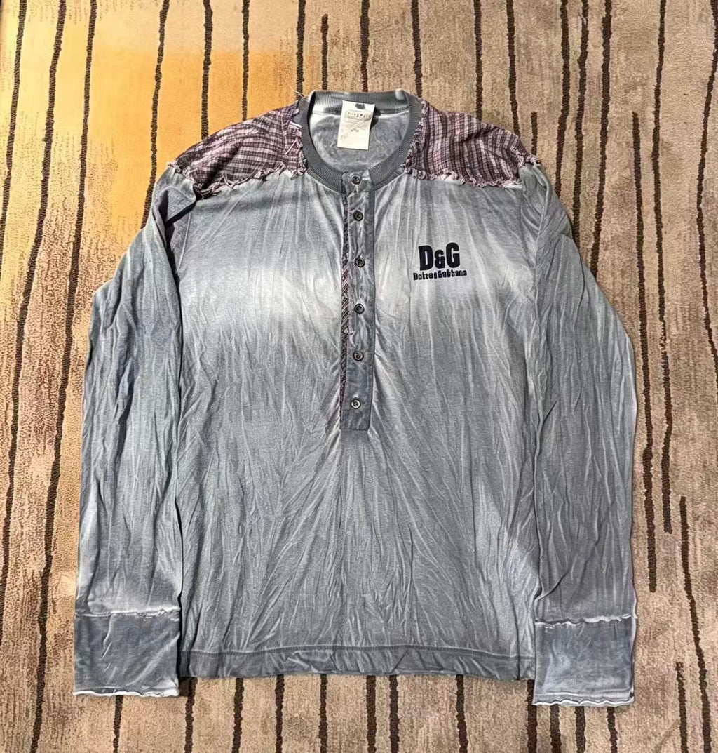 Dolce&Gabbana 06SS Faded Distressed Longsleeve Tee