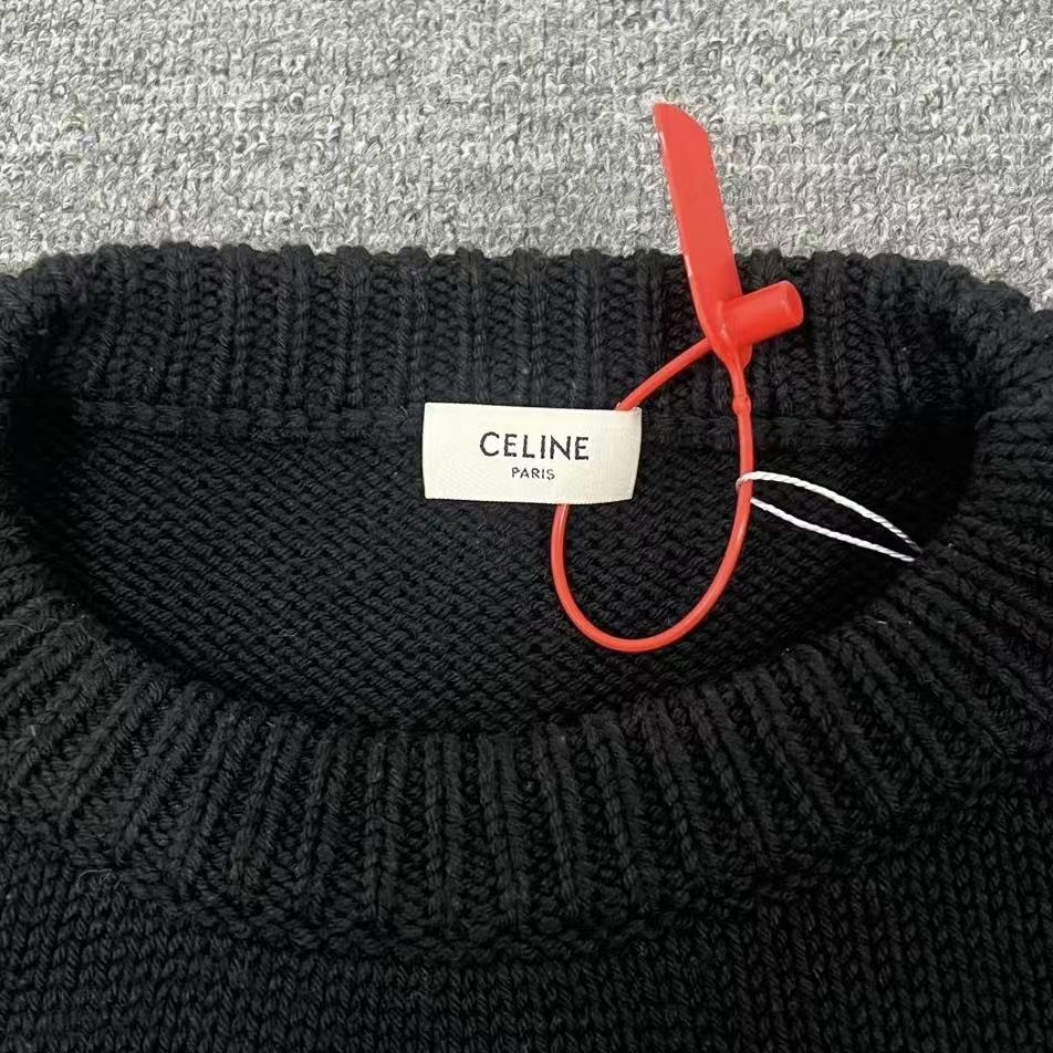 Celine 21SS By Hedi Slimane Clown Intarsia Knit Sweater