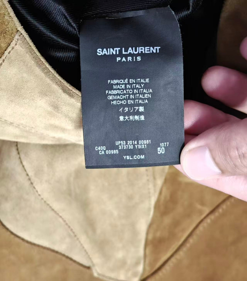Saint Laurent 15SS Paneled Suede Jacket