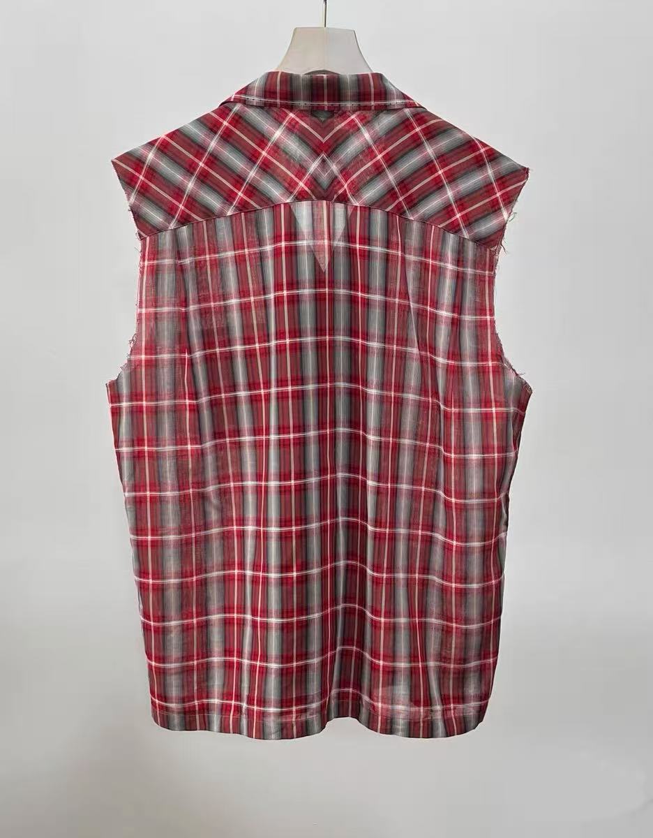 Number Nine 04SS Sleeveless Plaid Shirt