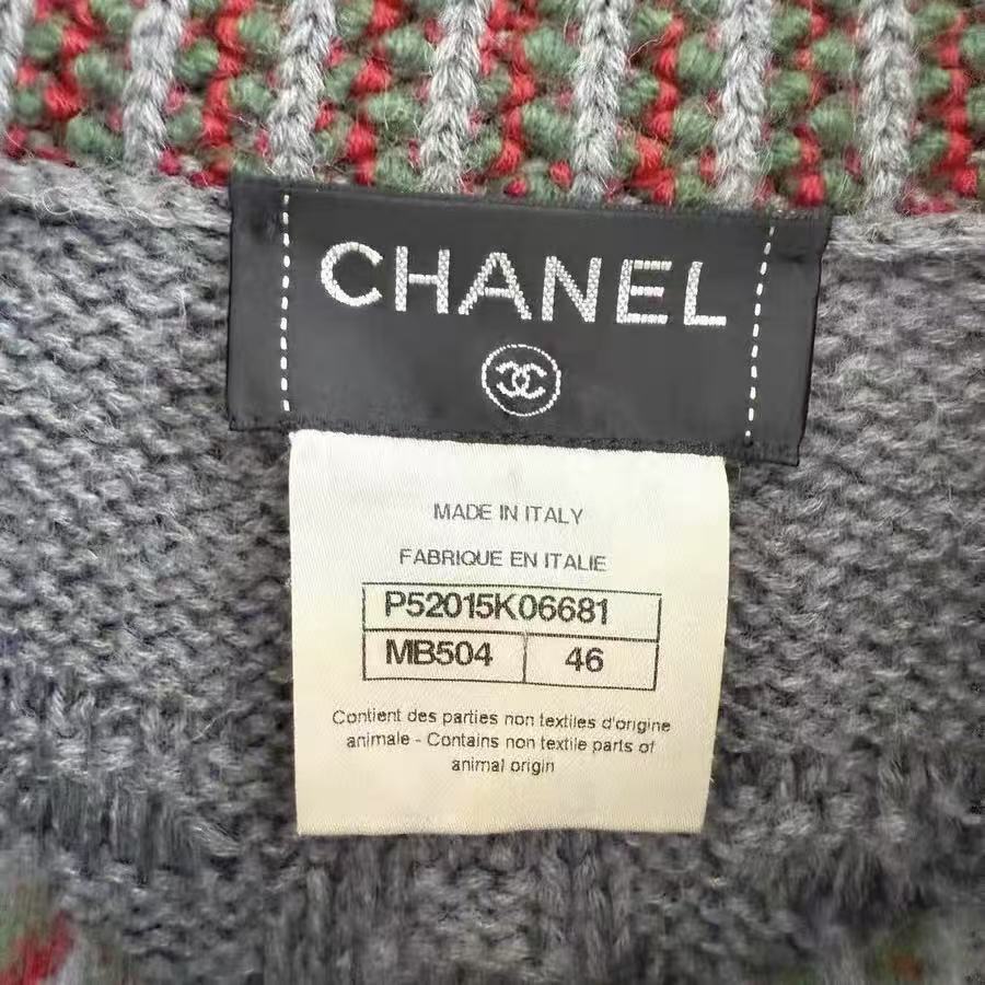 Chanel 15AW Leather Buckle Straps Cardigan