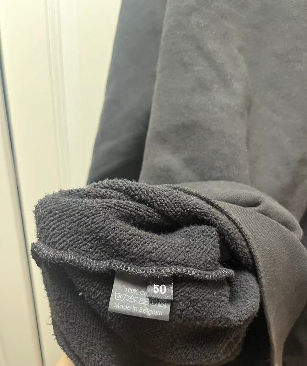 Raf simons fw2000 confusion patch hoodie