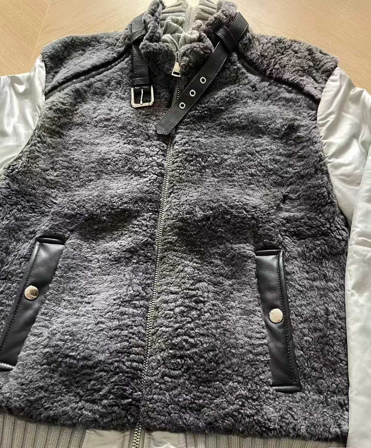 Dolce&Gabbana 07AW Wool Fur Patch Nylon Jacket
