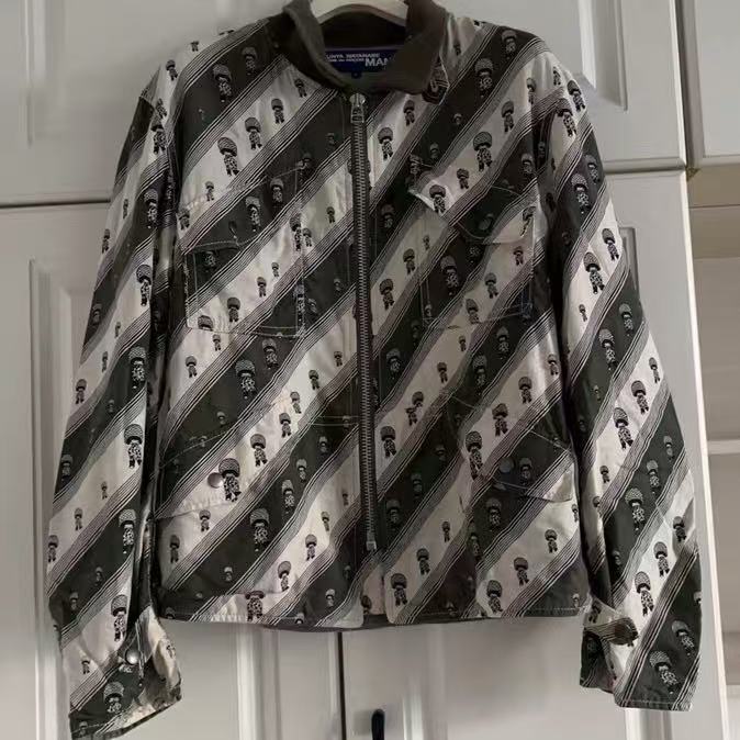 Junya Watanabe 03AW  Diagonal Portrait Print Military Jacket