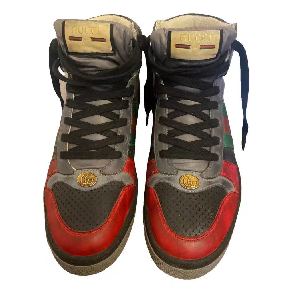 Gucci Screener Leather High-Top Sneakers