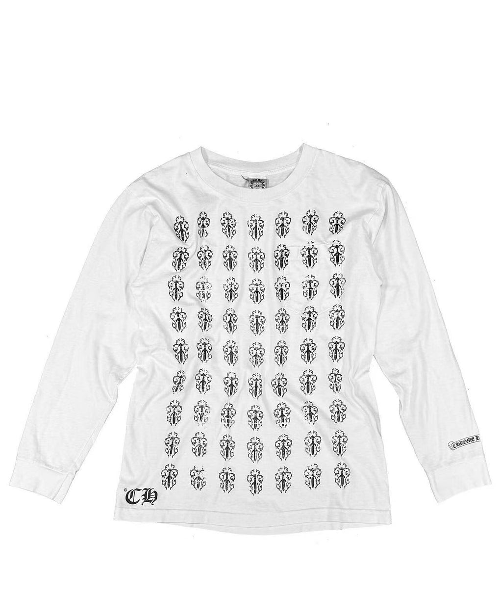 Chrome Hearts Full Print Dagger Long Sleeve Tee