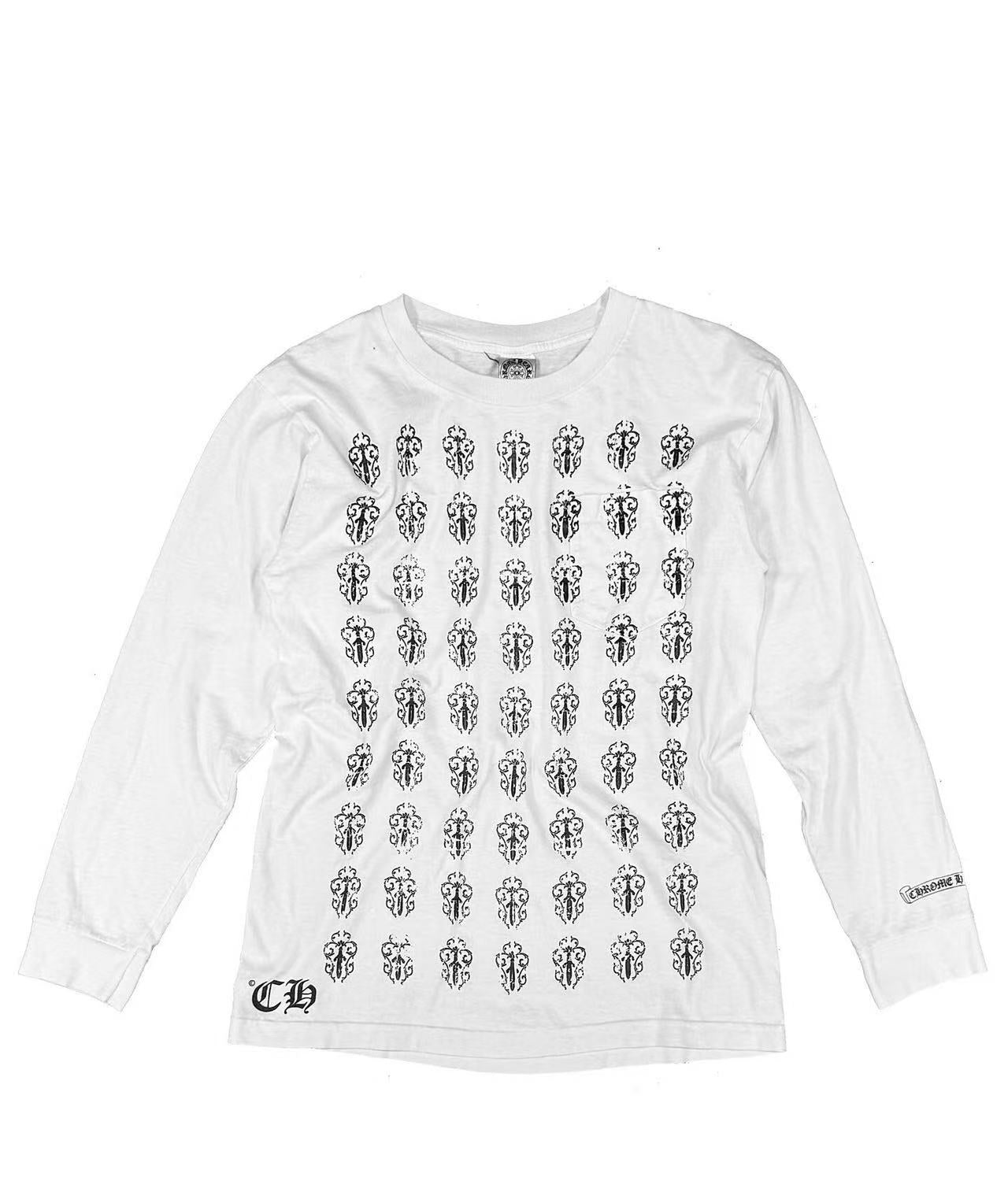 Chrome Hearts Full Print Dagger Long Sleeve Tee