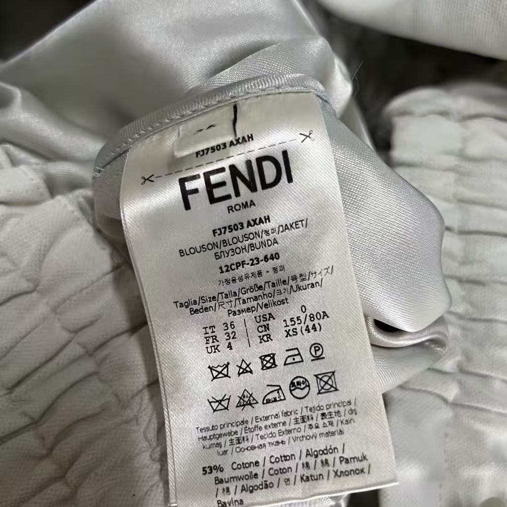 Fendi Marc Jacobs  White Canvas Jacke