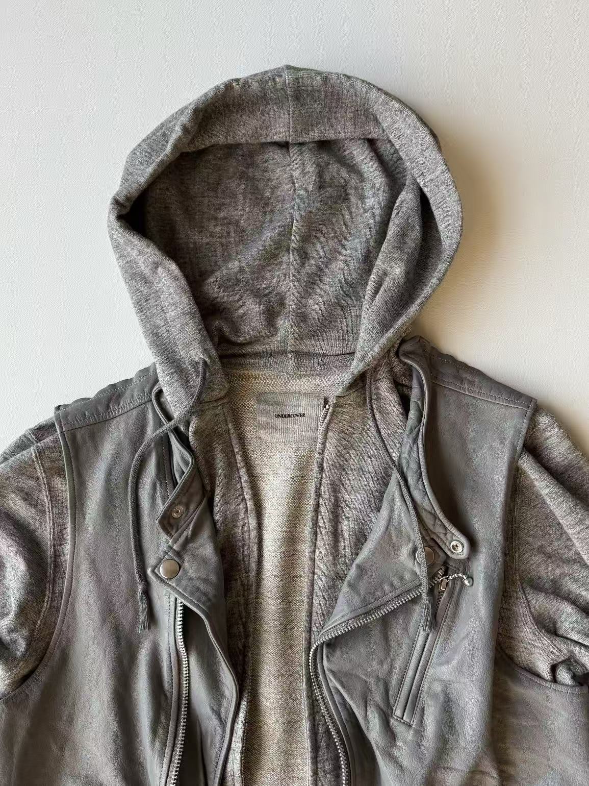 Undercover 12SS Patchwork Cowhide Leather Jacket