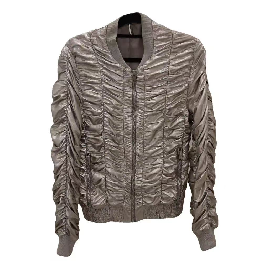 Dior Homme 07SS Silver Enamel Pleated Thin Jacket