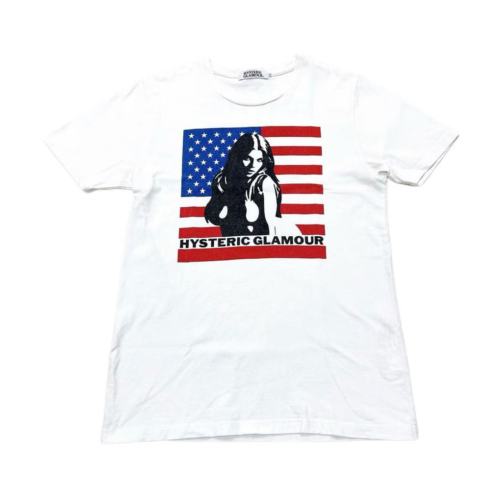 Hysteric Glamour America Flag Girl Graphic Tee
