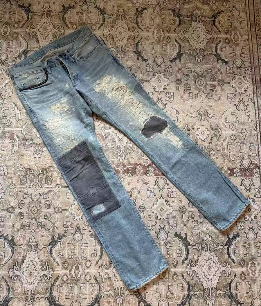 Hysteric Glamour Distressed Patchwork Jeans
