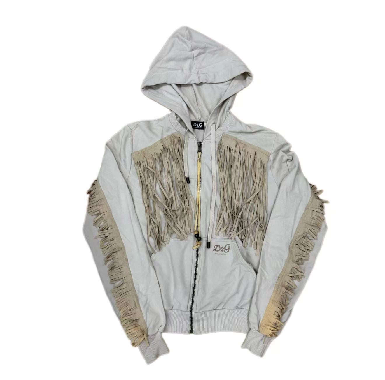 Dolce&Gabbana 10AW Fringe Zip Up Hoodie