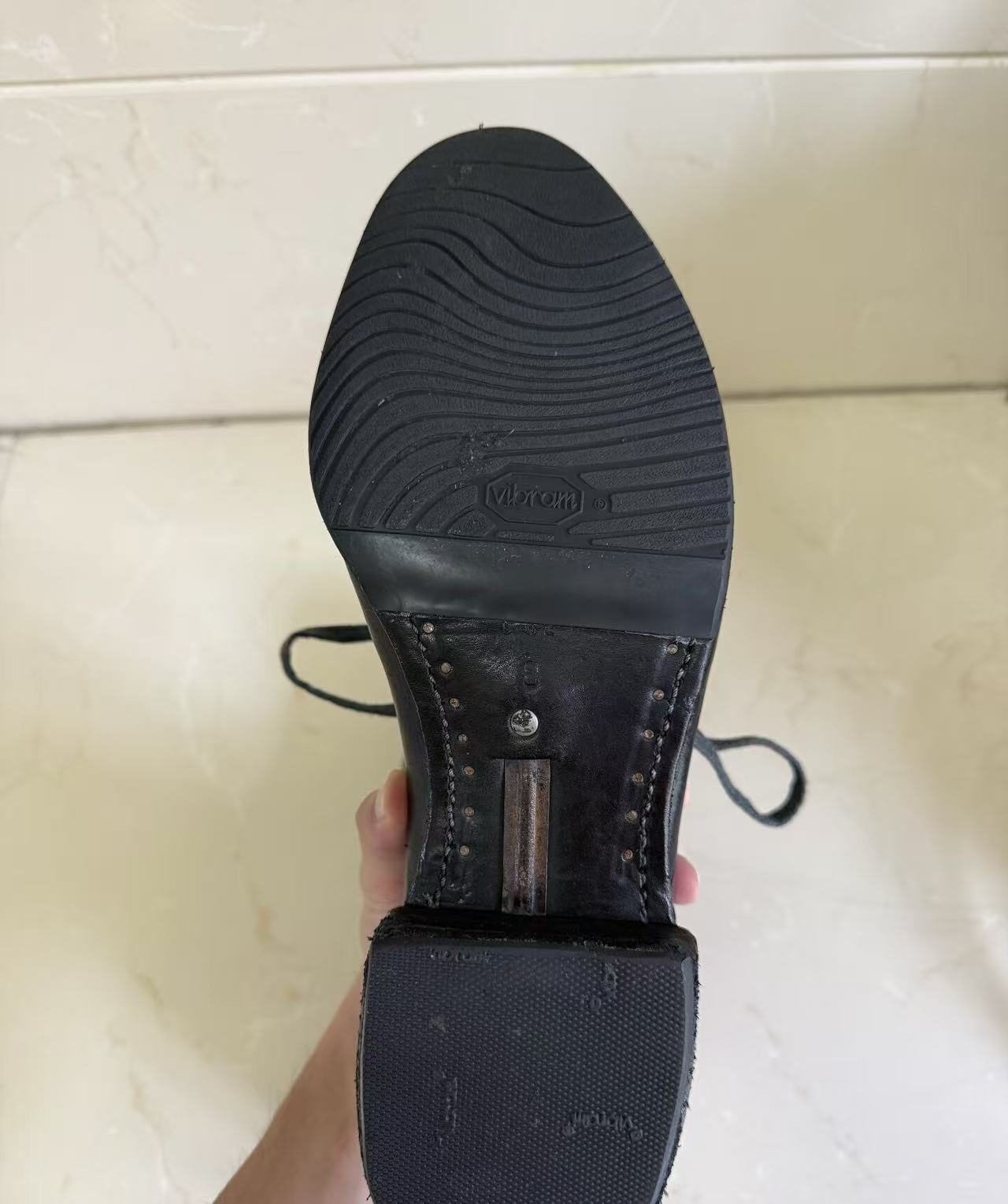 Carol Christian Poell Black Kangaroo Leather Derby