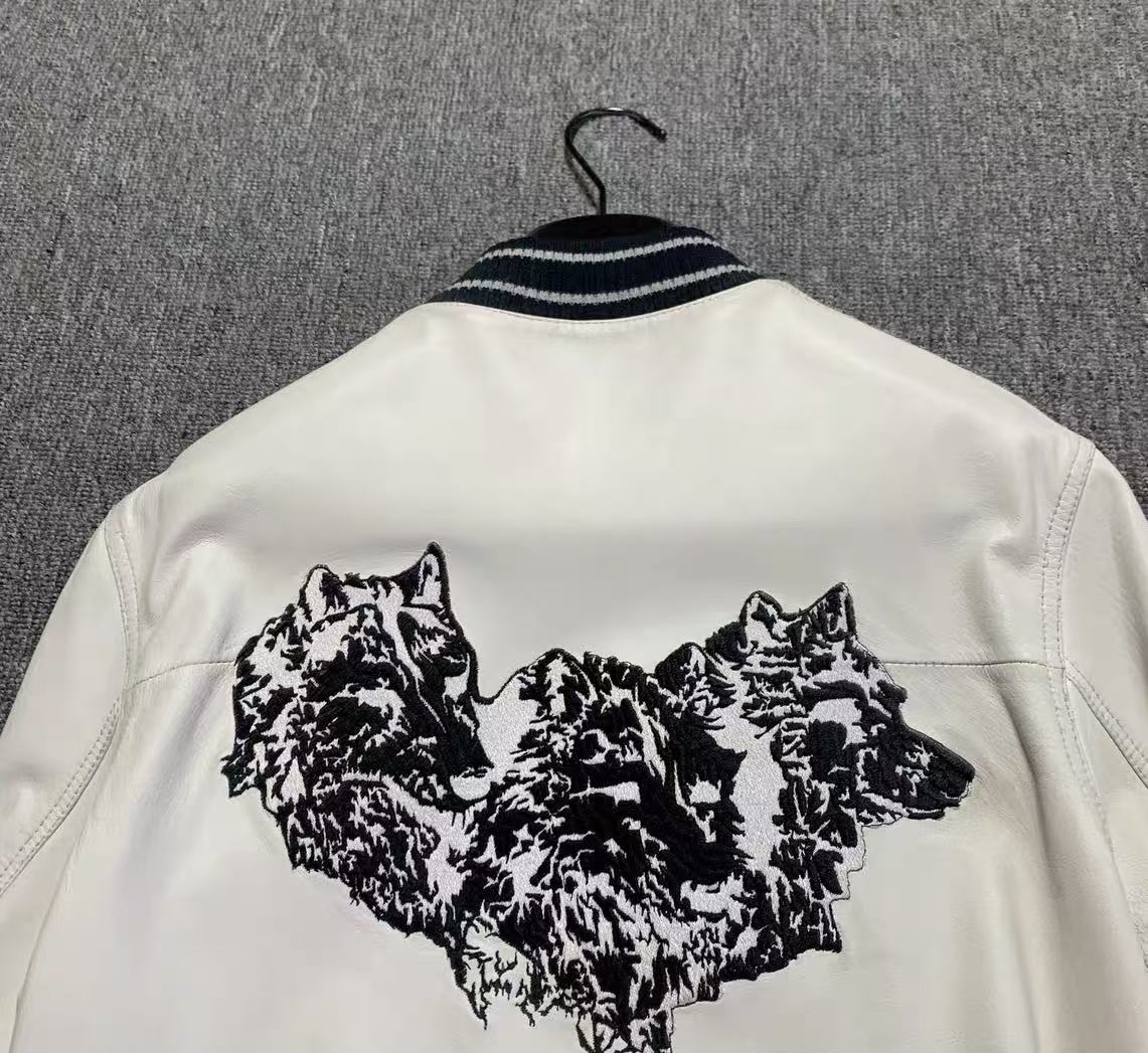 Dior Homme 05ss White Lambskin Three Wolf Jacket