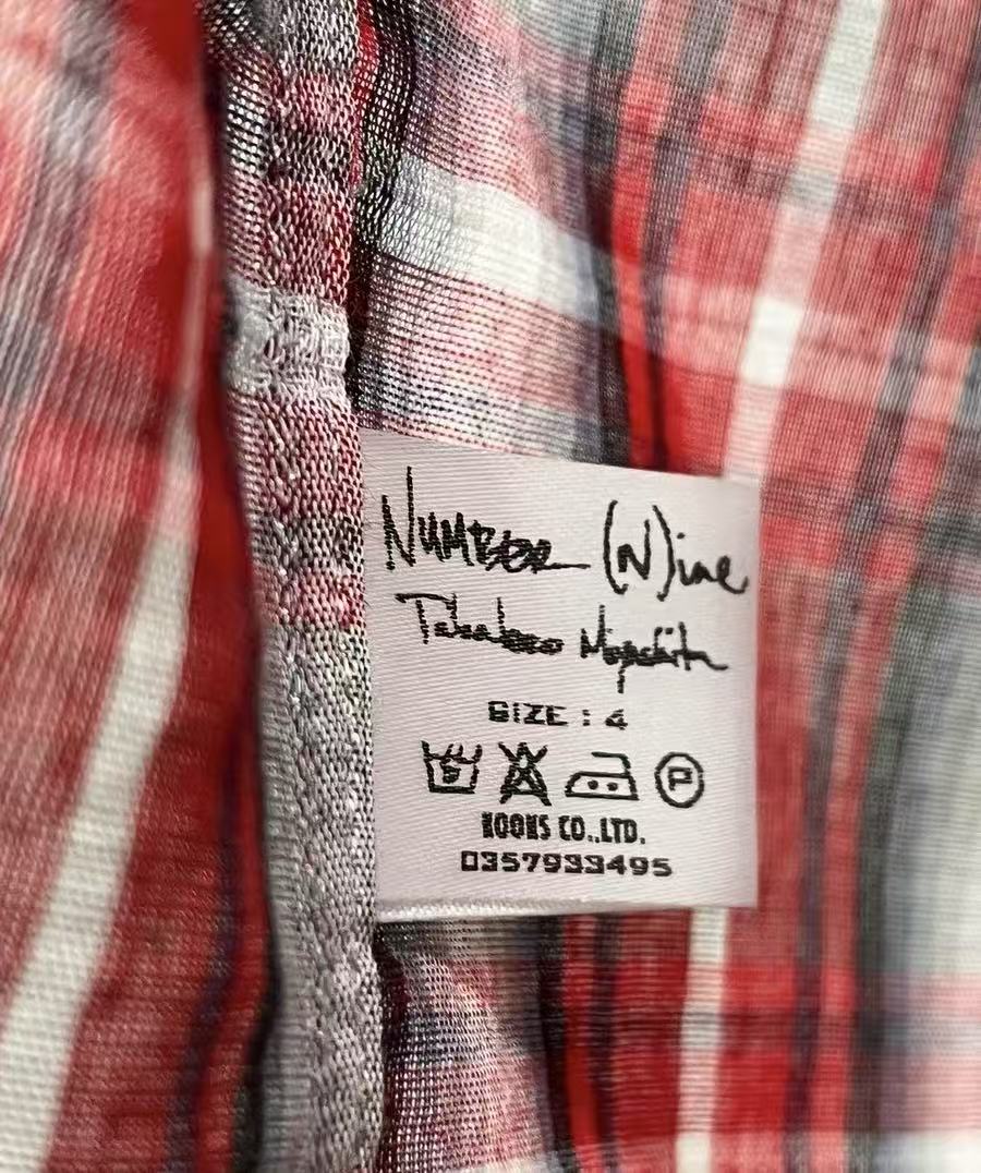 Number Nine 04SS Sleeveless Plaid Shirt