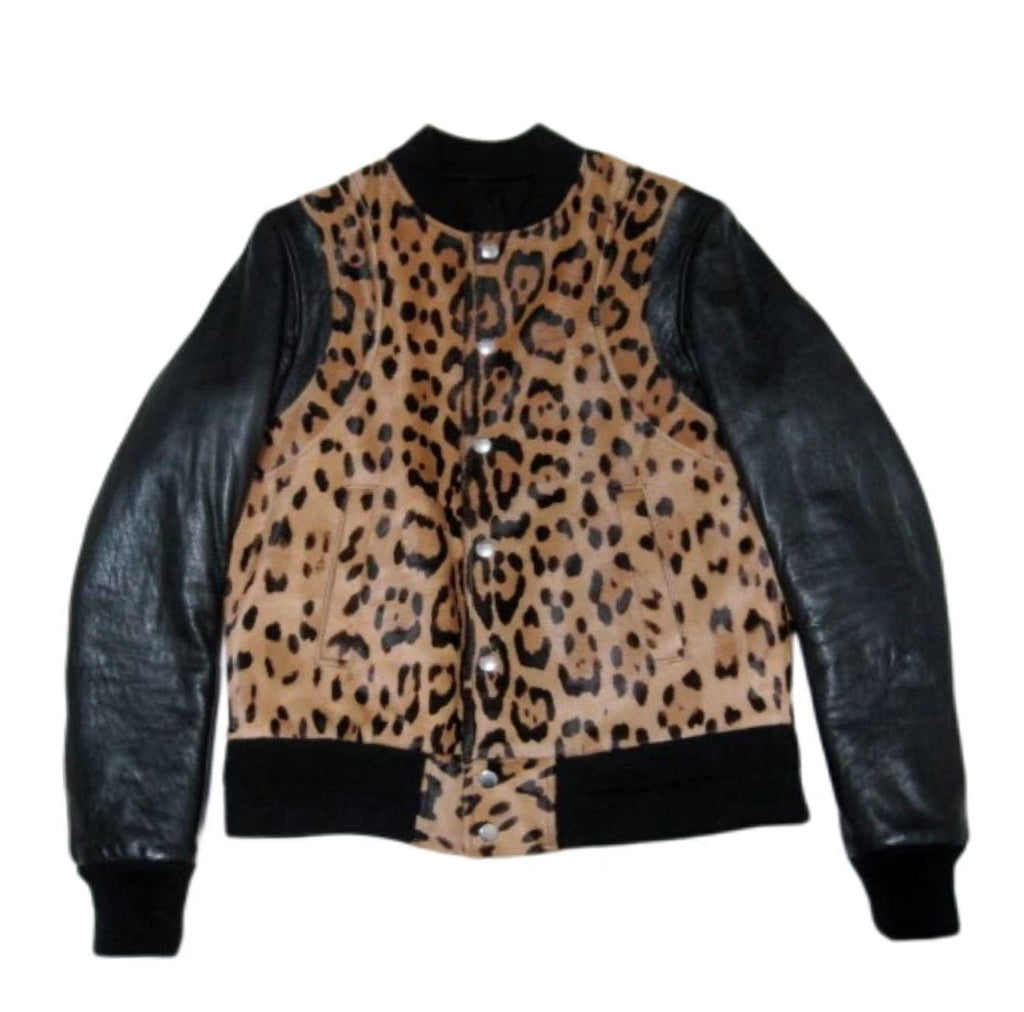 Balmain 14AW Leopard-Print Teddy Jacket