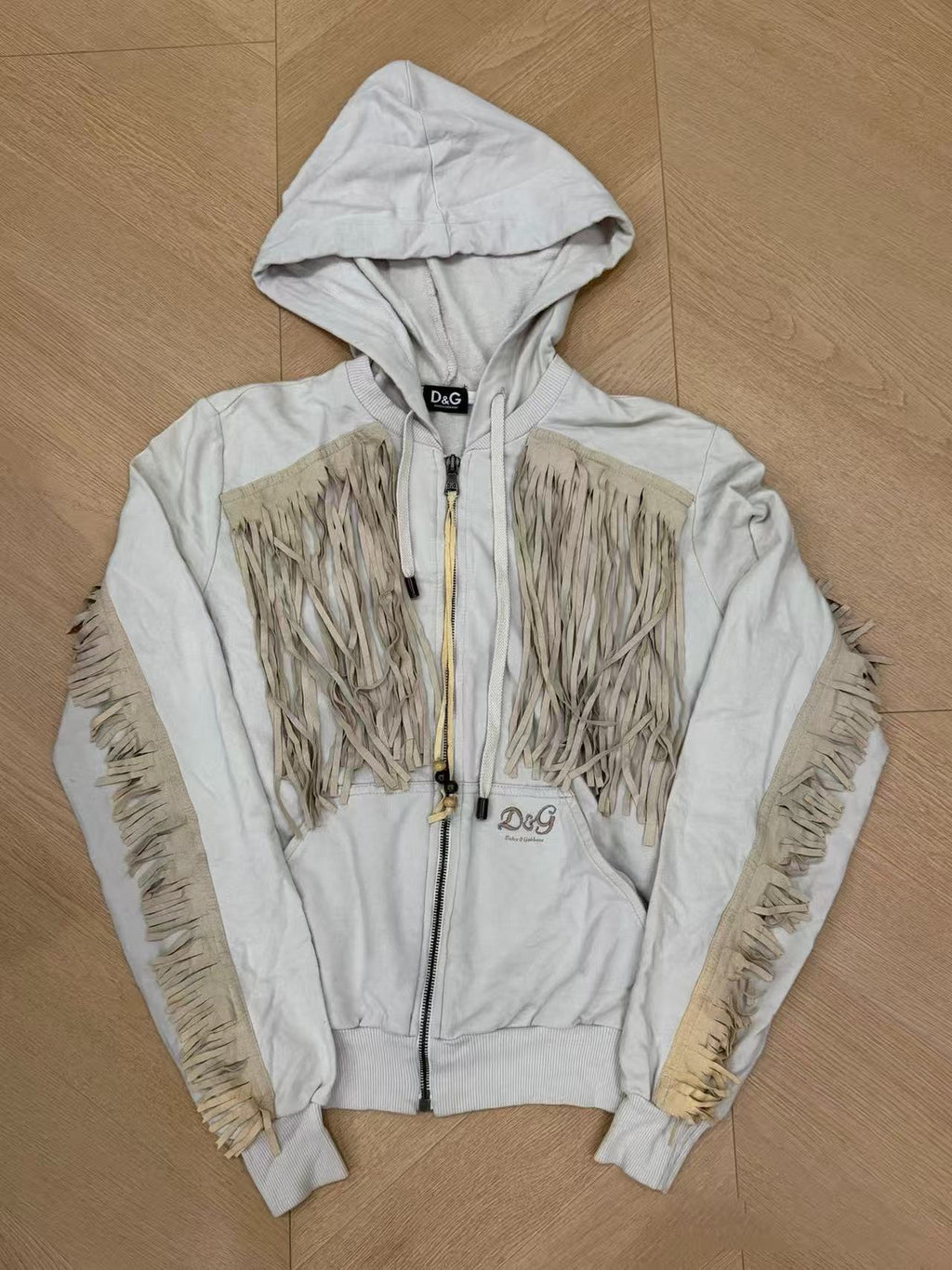 Dolce&Gabbana 10AW Fringe Zip Up Hoodie