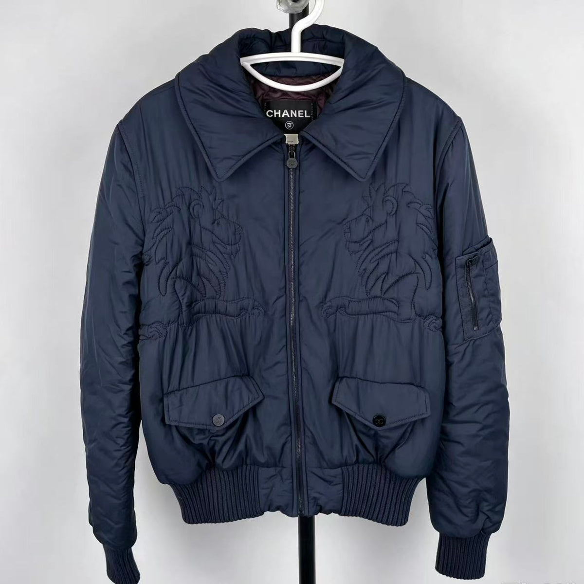 Chanel Lion Embroidery Bomber Jacket