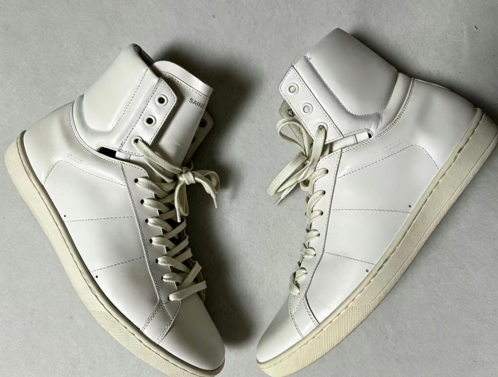 Saint Laurent 13FW SL01H Optic White Leather Sneaker