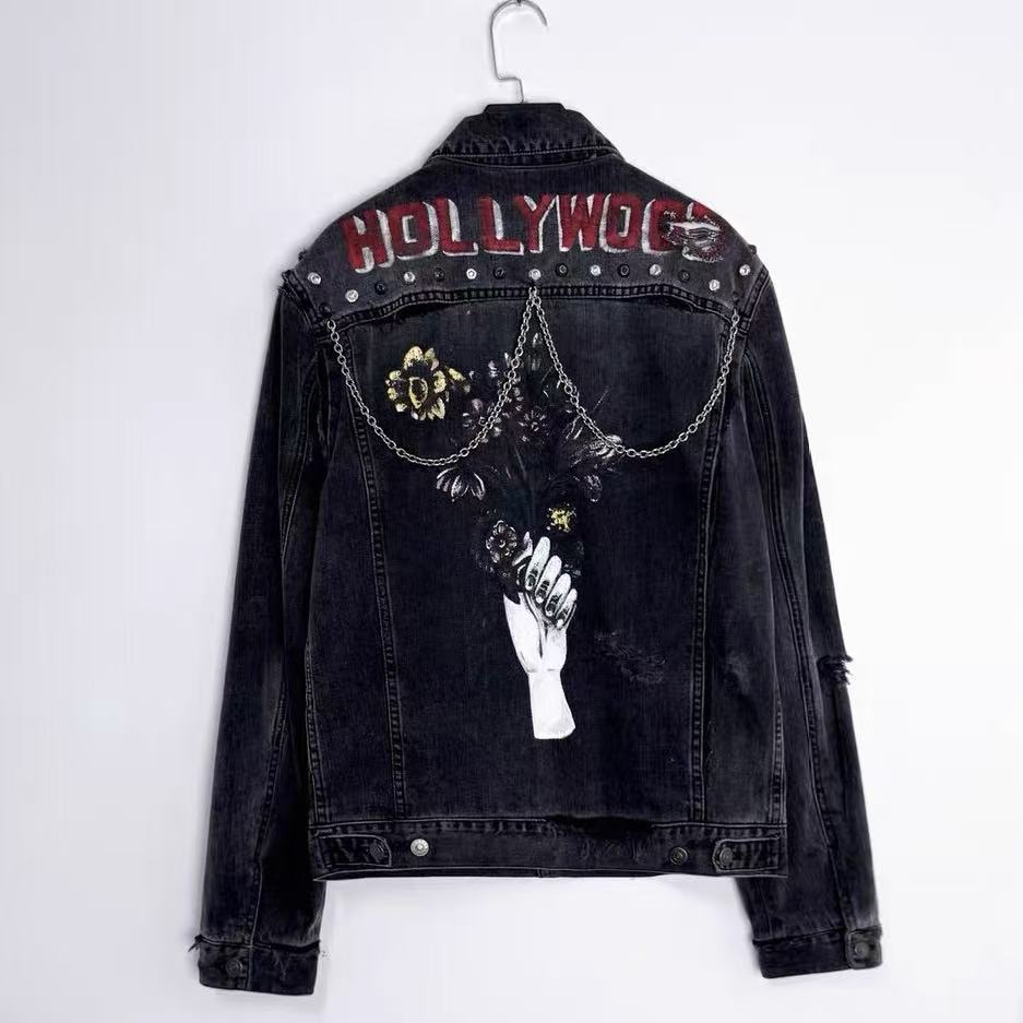 Gucci 17AW Hollywood Studded Denim Jacket