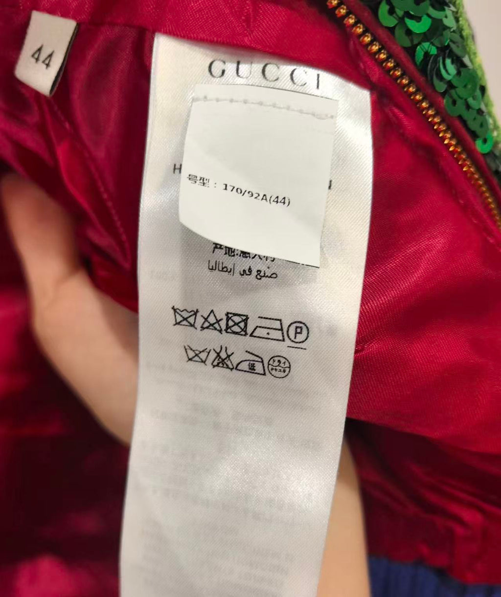 Gucci 17AW Sequin Embellished Bomber Jacket