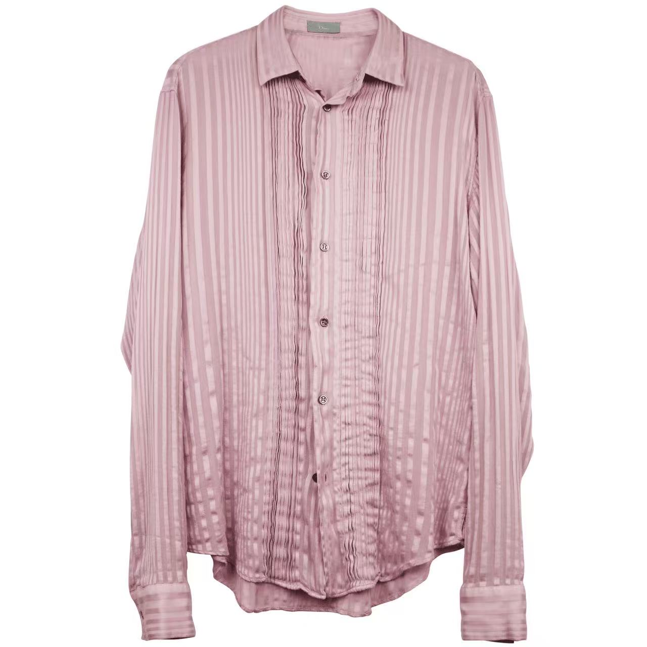 Dior Homme 05ss Pink Silk Shirt