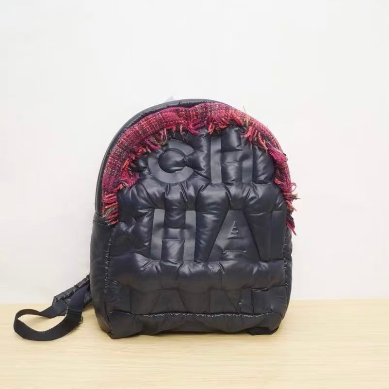 Chanel Black Nylon Backpack