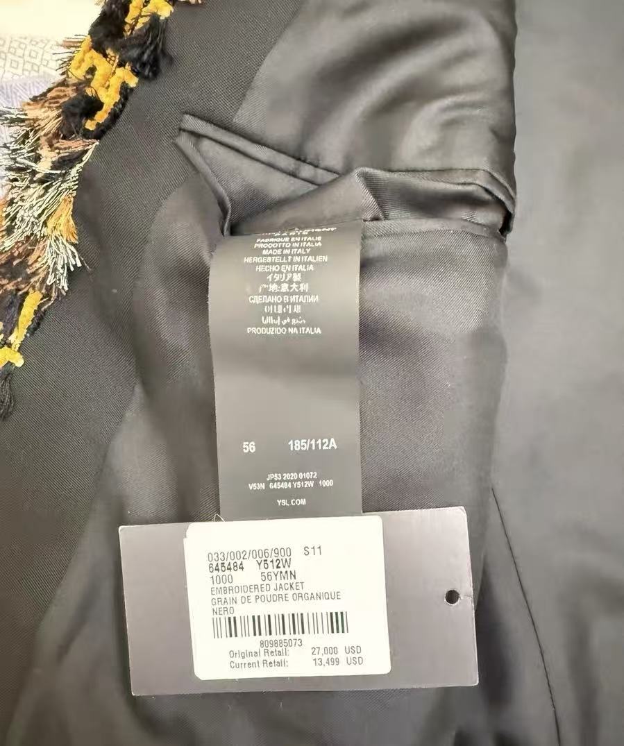 Saint Laurent 21SS Tapestry Jacquard Blazer Jacket