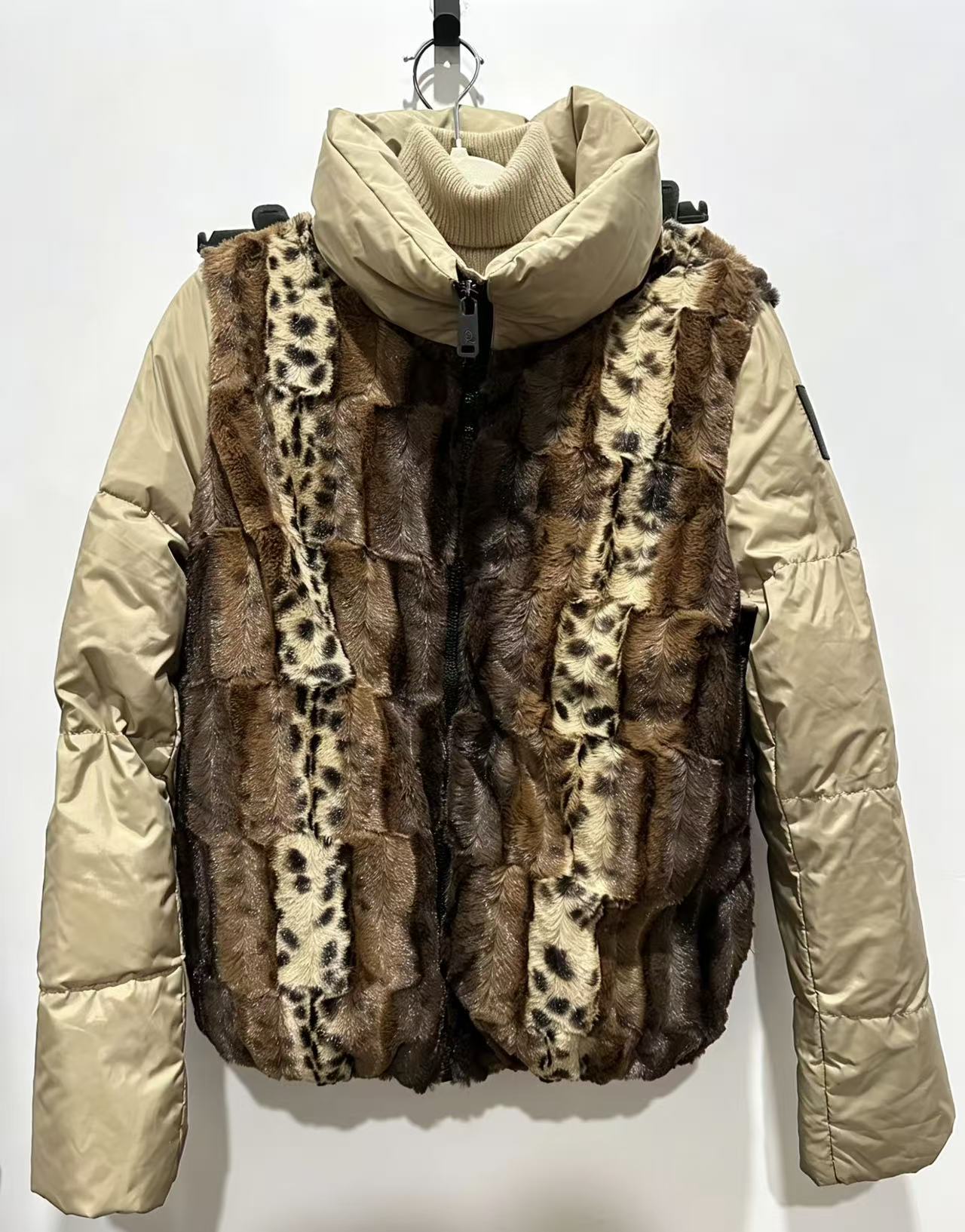 Alexander Mcqueen Leopard Print Faux Fur Jacket