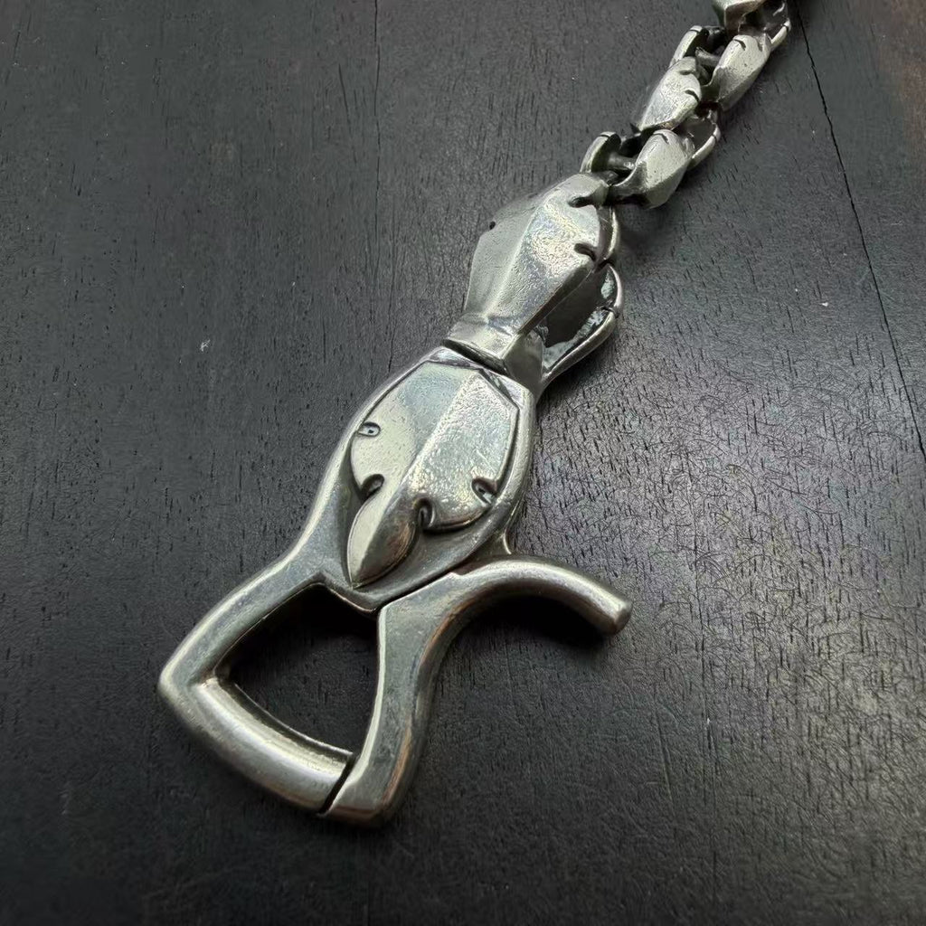 Chrome Hearts Lobster clasp flame design wallet chain