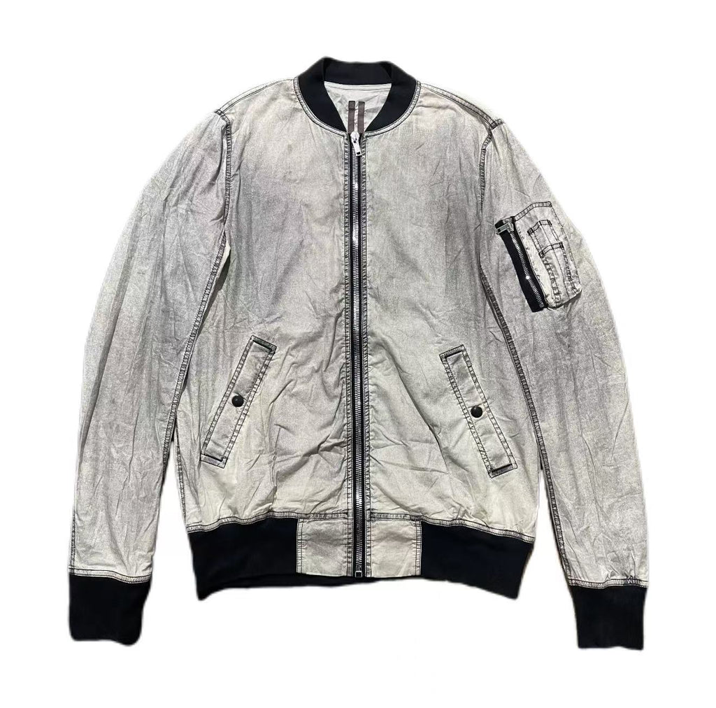 Rick Owens Drkshdw Washed Cotton MA-1 Bomber Jacket