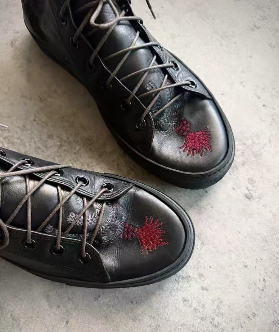 Gucci By Tom Ford 01SS Dragon Black High Top Sneakers
